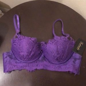 Brand new. Sexy purple bra with eyelash accents